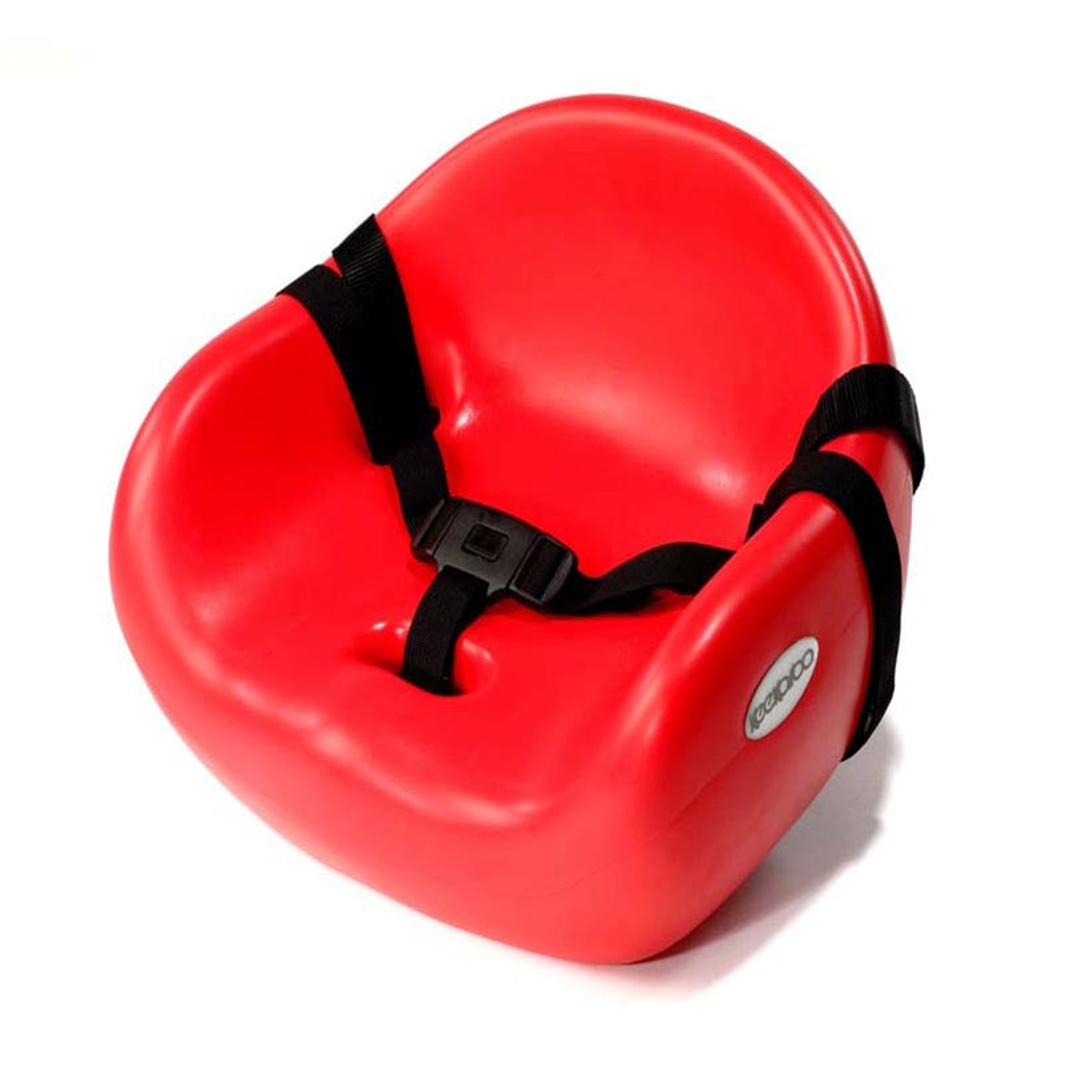 Keekaroo Cafe Booster Seat for Toddlers - Cherry Wood High Chair with Safety Straps | Perfect for Dining, Travel & Home Use
