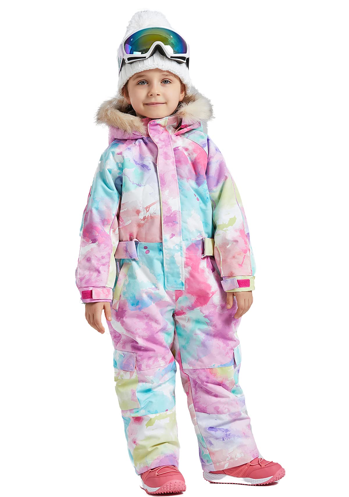 Waterproof Kids Snowsuit for Girls & Boys - Colorful One-Piece Winter Coveralls & Ski Suits | Warm Snow Jumpsuits for Outdoor Play, Skiing & Winter Adventures