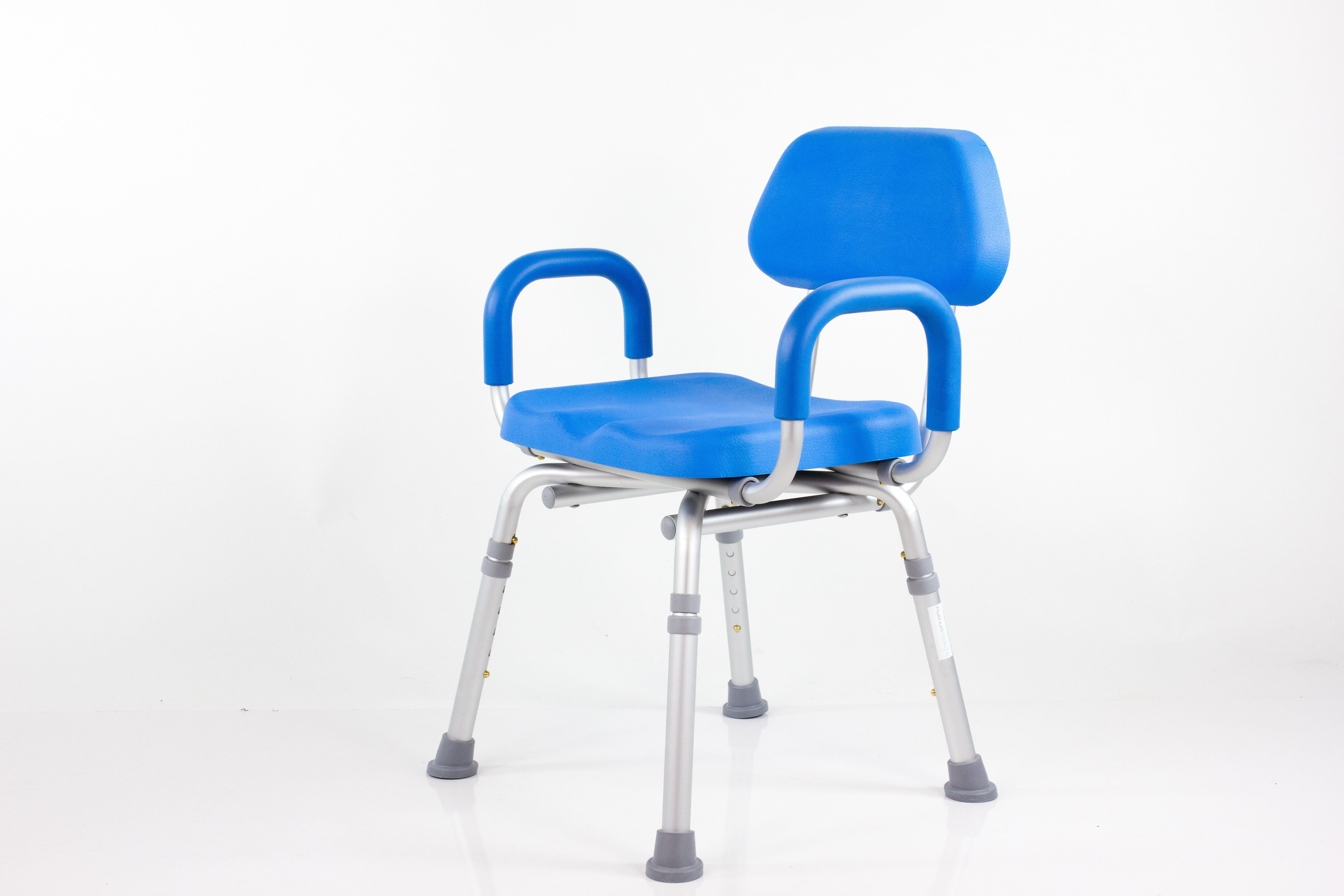 ComfortAble™ Deluxe Padded Bath Shower Chair with Armrests - Non-Slip & Adjustable Height for Elderly & Disabled Safety in Bathroom