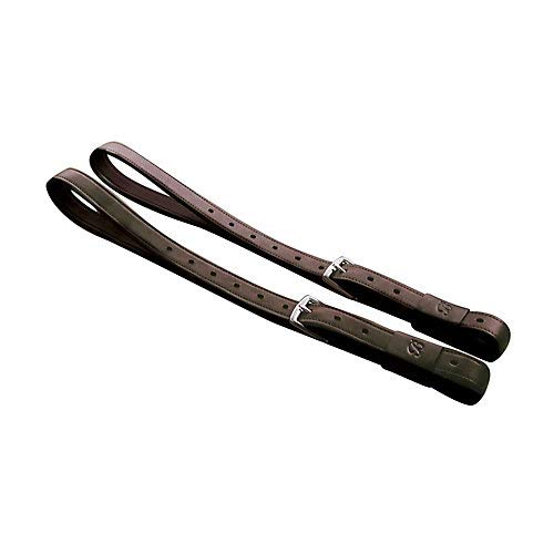 Bates Stock Stirrup Leathers - Premium Brown Leather Equestrian Stirrup Straps for Horse Riding & English Saddles | Durable & Comfortable for Dressage, Jumping & Trail Riding