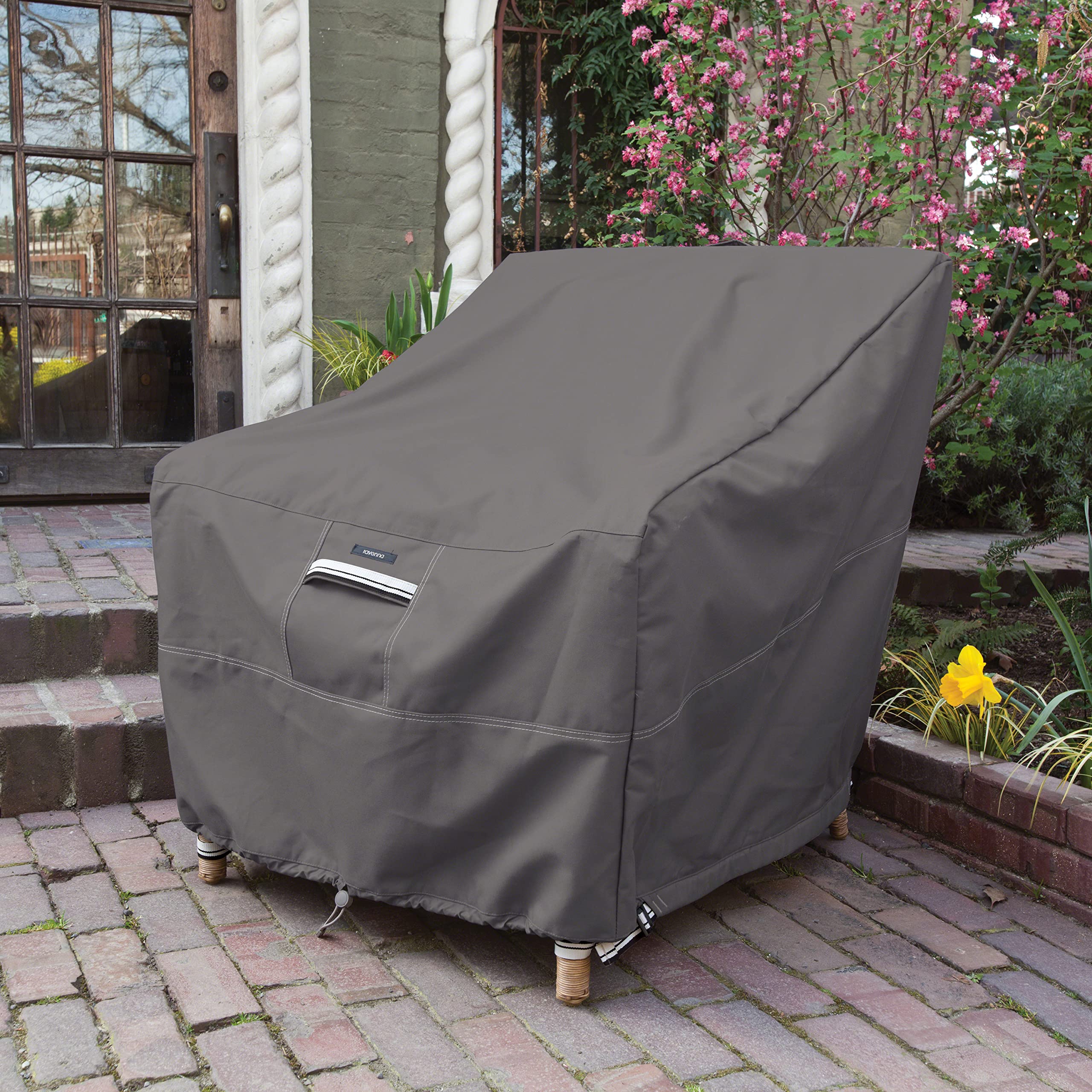 Classic Accessories Ravenna Waterproof Chaise Lounge Cover for Hampton Bay Spring Haven Wicker Patio Chairs, Durable Outdoor Furniture Protection for All Seasons, Perfect for Patio, Deck, and Garden Use