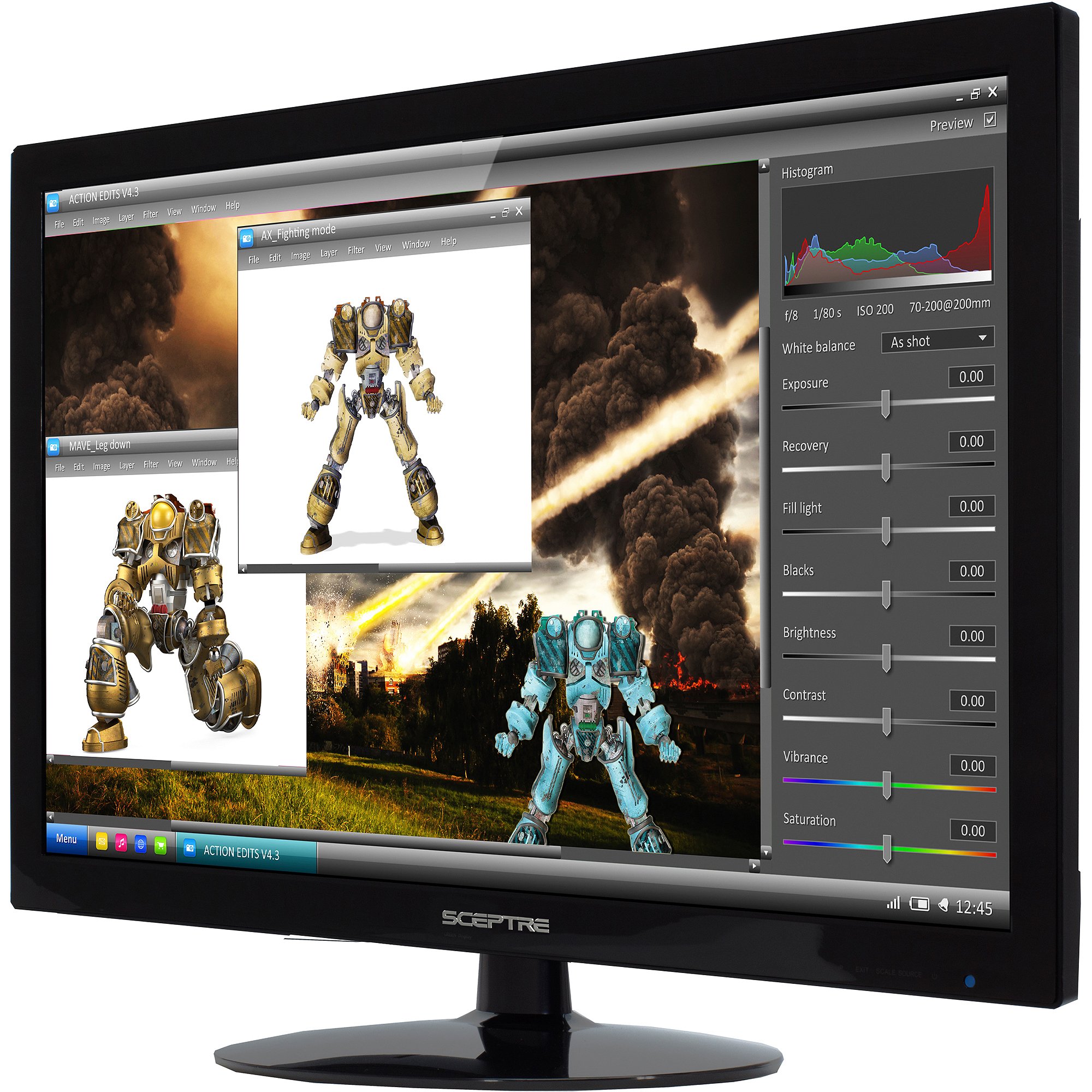 Sceptre 27 Inch Full HD 1080p LED Computer Monitor - Ultra Slim Bezels, HDMI & VGA Ports, Built-in Speakers - Perfect for Home Office, Gaming, and Entertainment