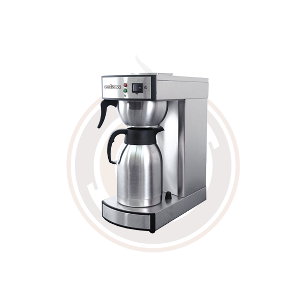 Omcan Stainless Steel Coffee Maker with 2 Liter Thermal Carafe - 12 Cup Drip Coffee Machine for Home & Office - Keeps Coffee Hot for Hours - Perfect for Breakfast, Meetings & Entertaining