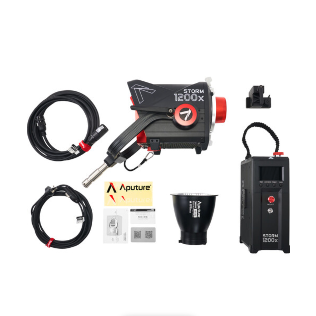 Aputure STORM 1200x LED Light Kit with Wide Reflector - Professional Studio Lighting for Photography, Videography & Film Production - Perfect for YouTube, TikTok, Live Streaming & Indoor Shooting