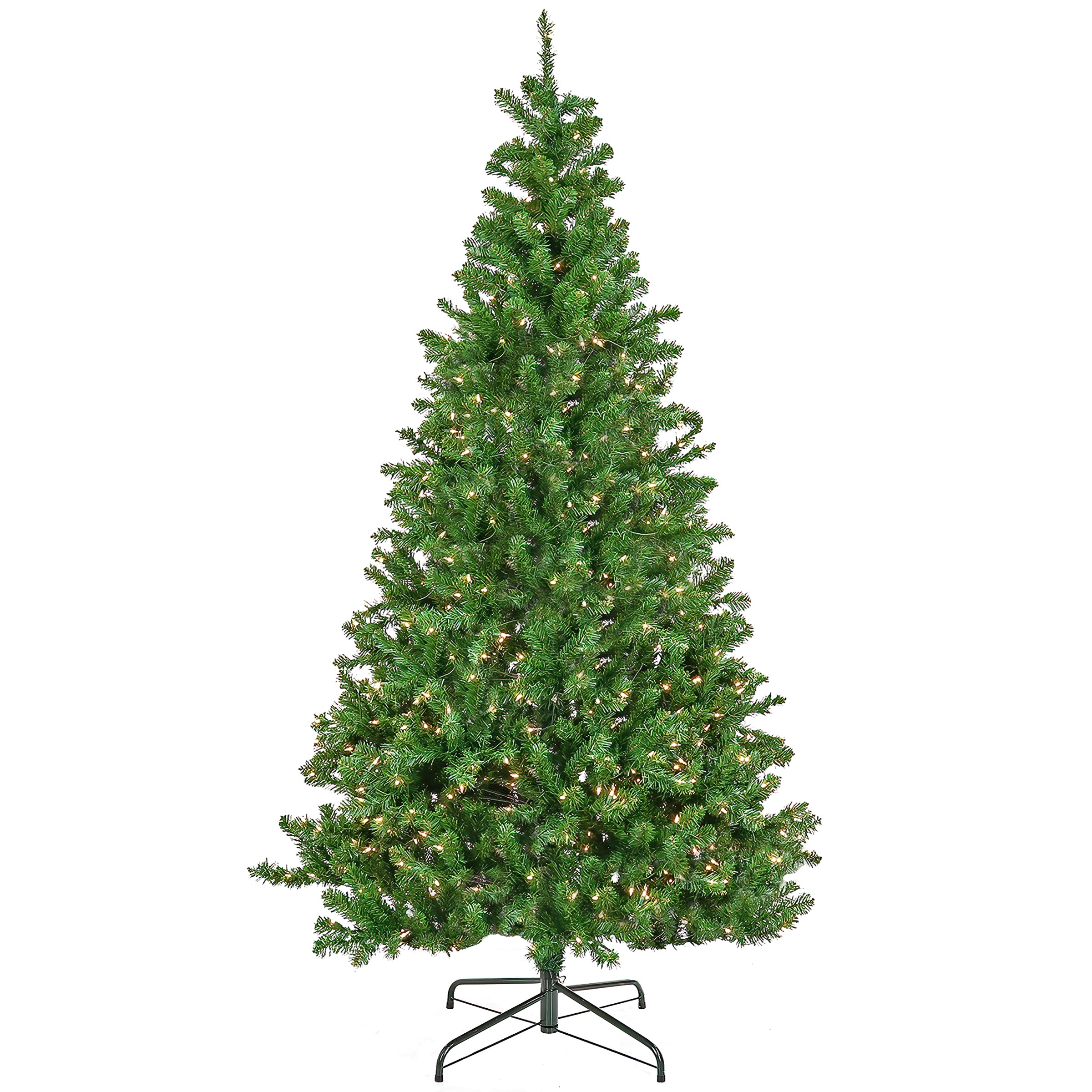 7.5 ft Pre-Lit Phillip Spruce Artificial Christmas Tree with 500 Clear LED Lights - Perfect for Home, Office & Holiday Decorations
