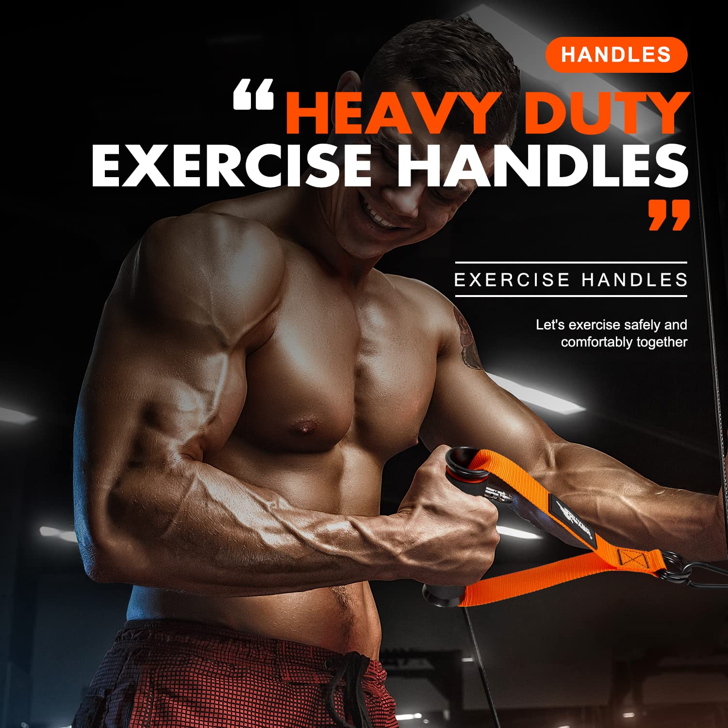HPYGN Cable Machine Handles - Heavy Duty Exercise Handles for Resistance Bands & Cable Training | Compatible with Pulley Systems & Home Gym Equipment | Perfect for Strength Training, CrossFit & Functional Workouts
