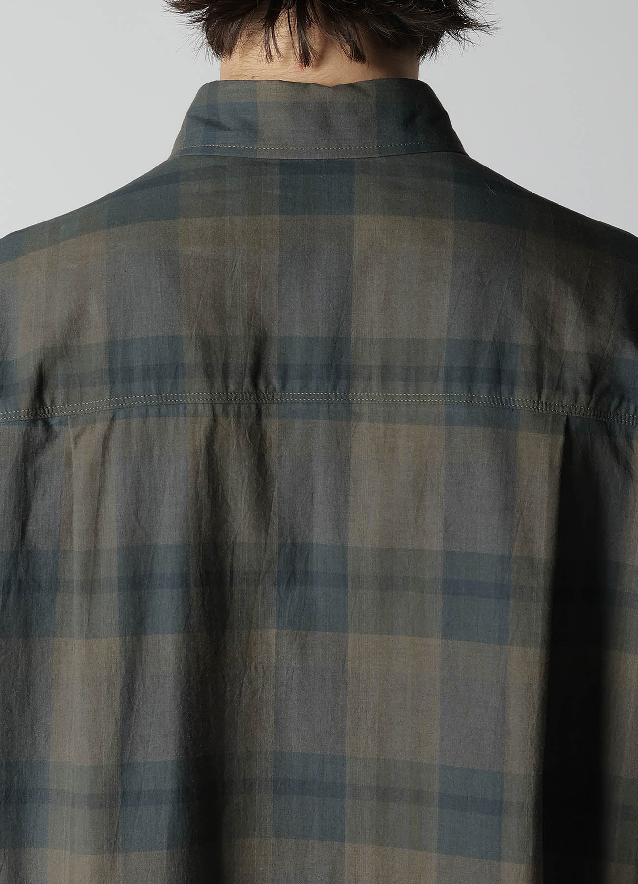 Stylish Cotton Linen Plaid Shirt with Layered Collar | Comfortable Casual Button Down Shirt for Men | Perfect for Office, Date Night & Outdoor Activities