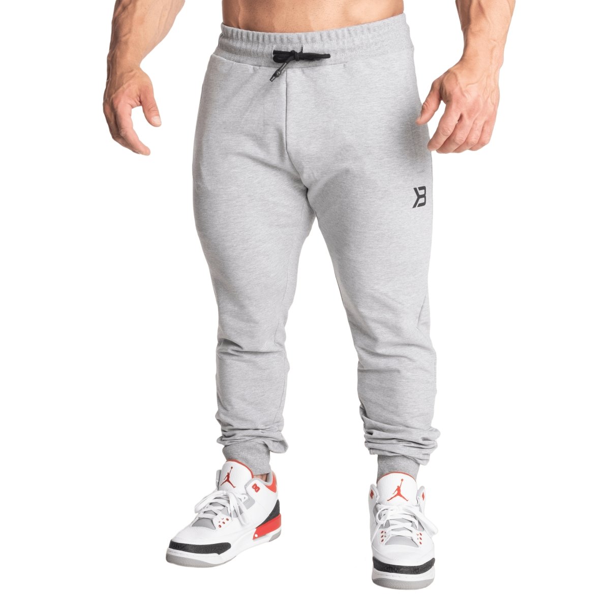 Better Bodies Tapered Joggers V2 - Light Grey Athletic Pants for Men | Comfortable Workout & Lounge Wear for Running, Gym & Casual Outfits