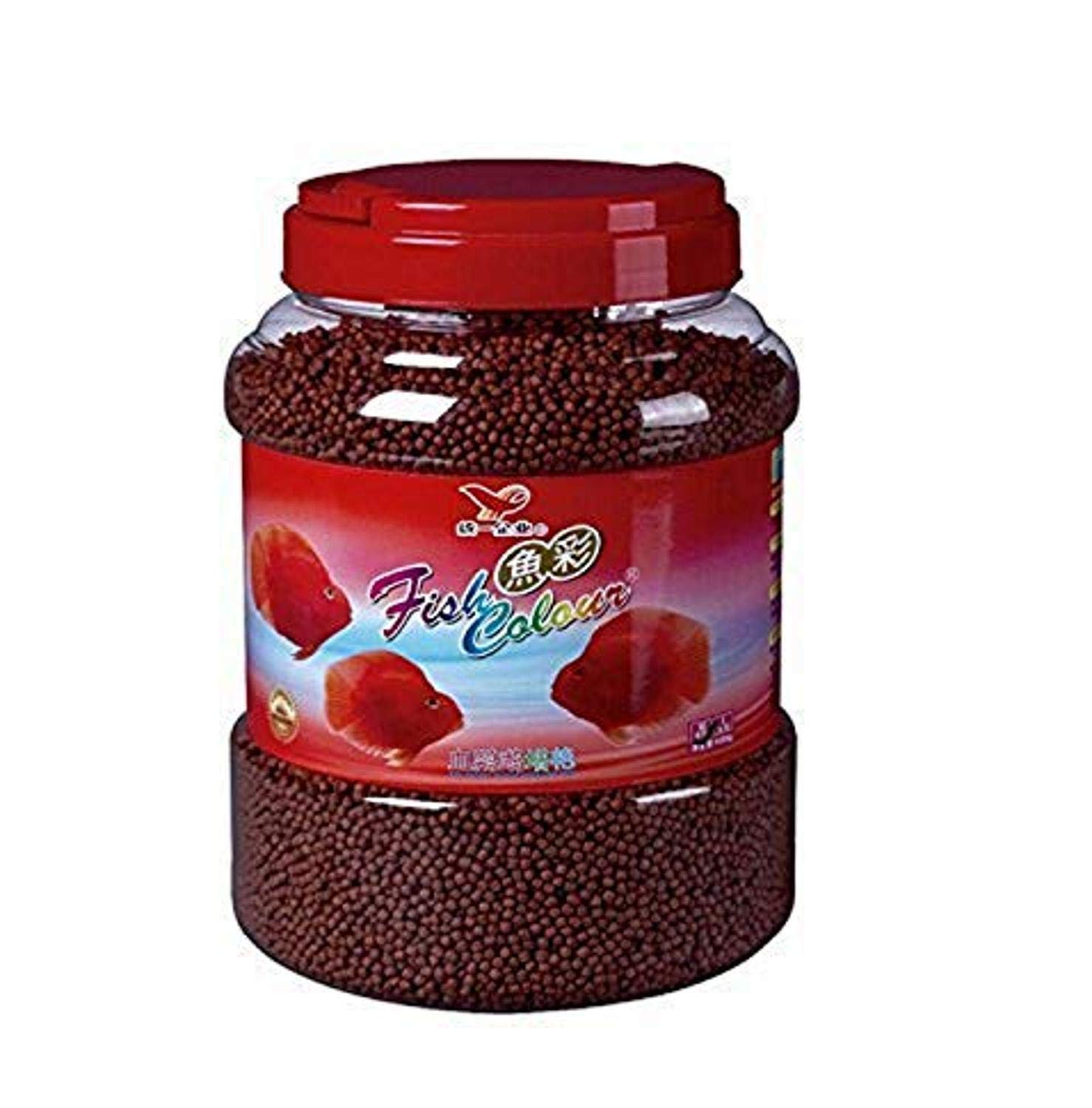 Premium Red Parrot & Cichlid Fish Food - Color Enhancing Formula (1088g) for Vibrant Tropical Fish - Ideal for Aquariums, Fish Tanks & Pond Feeding