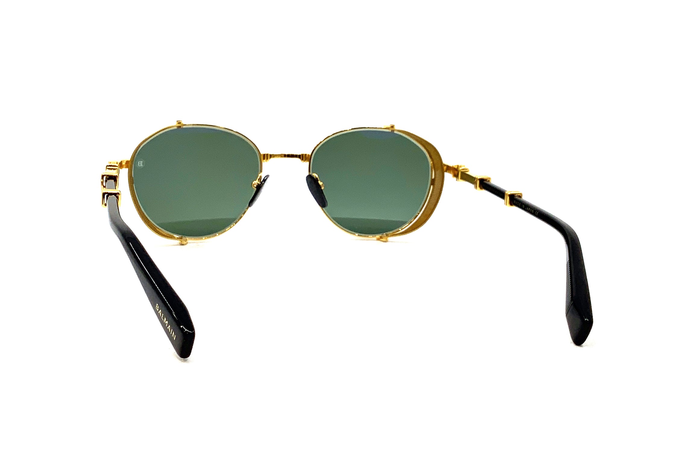 Balmain Brigade I Gold and Black Sunglasses - Luxury Designer Shades for Men & Women - Perfect for Outdoor, Travel, and Fashion Statements