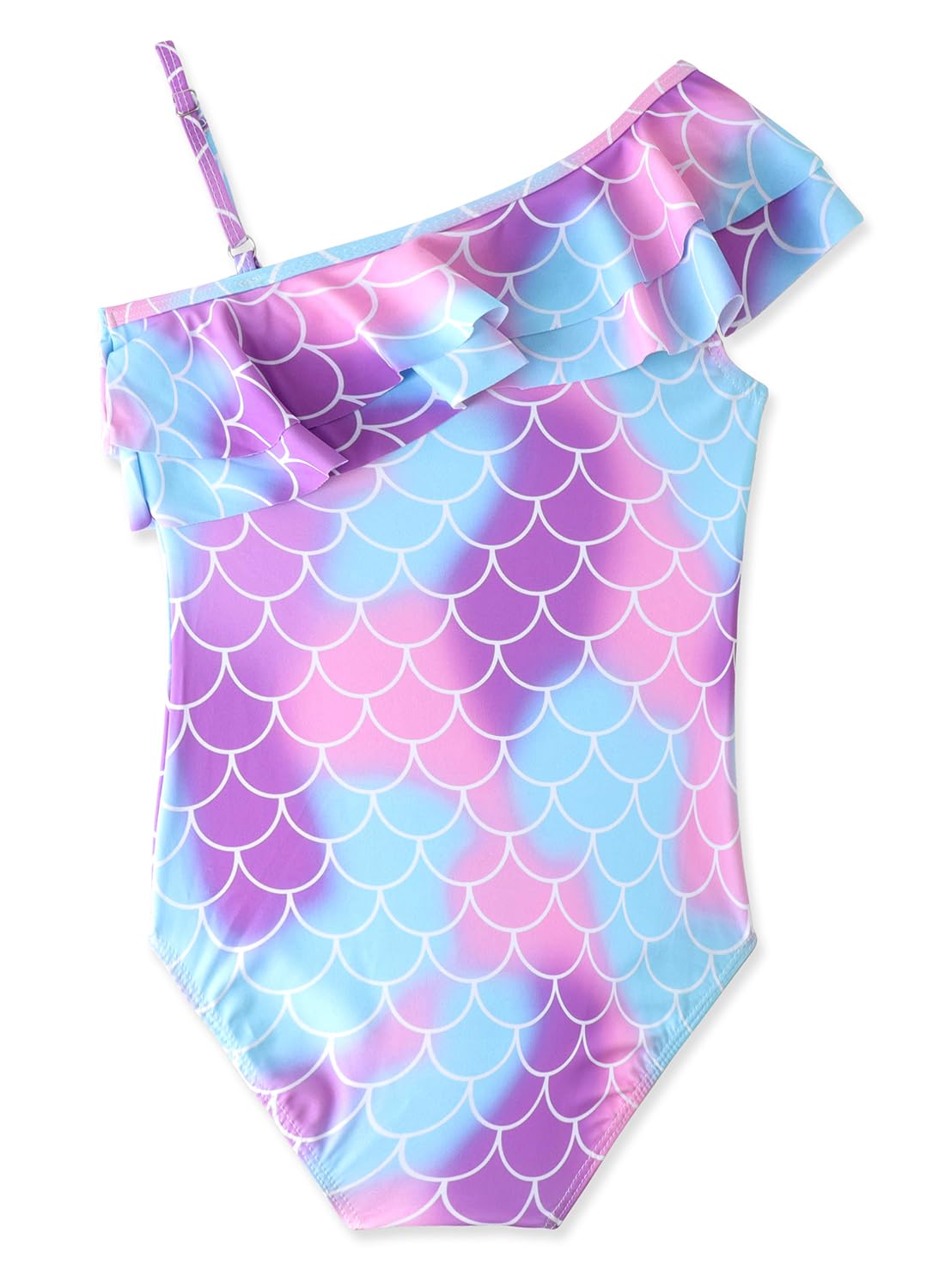 XiaoMoSha Girls One Piece Swimsuit for Toddler - Cute Mermaid Swimwear Bathing Suit for Baby Girls, Perfect for Beach, Pool, Summer Vacation & Water Play