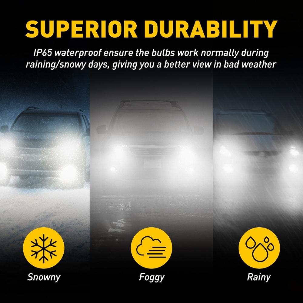 H11 H8 H9 LED Bulbs - High & Low Beam Headlight Conversion Kit + H11 H8 H16 LED Fog Lights - Super Bright 6000K White - Perfect for Cars, Trucks, SUVs - Upgrade Your Night Driving Visibility