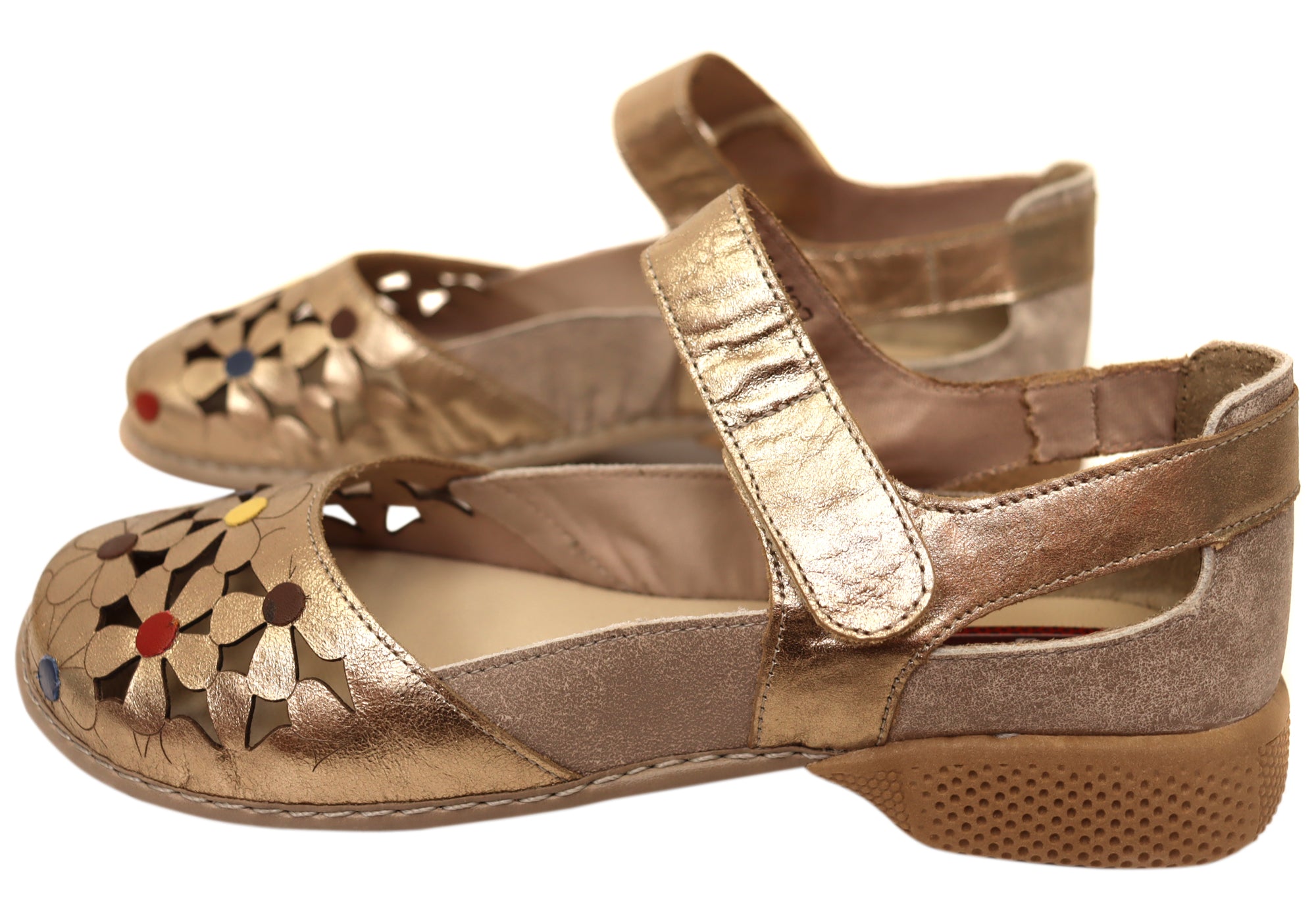 J Gean Tulip Women's Comfortable Brazilian Leather Mary Jane Shoes - Elegant & Supportive Flats for Work, Wedding & Everyday Wear