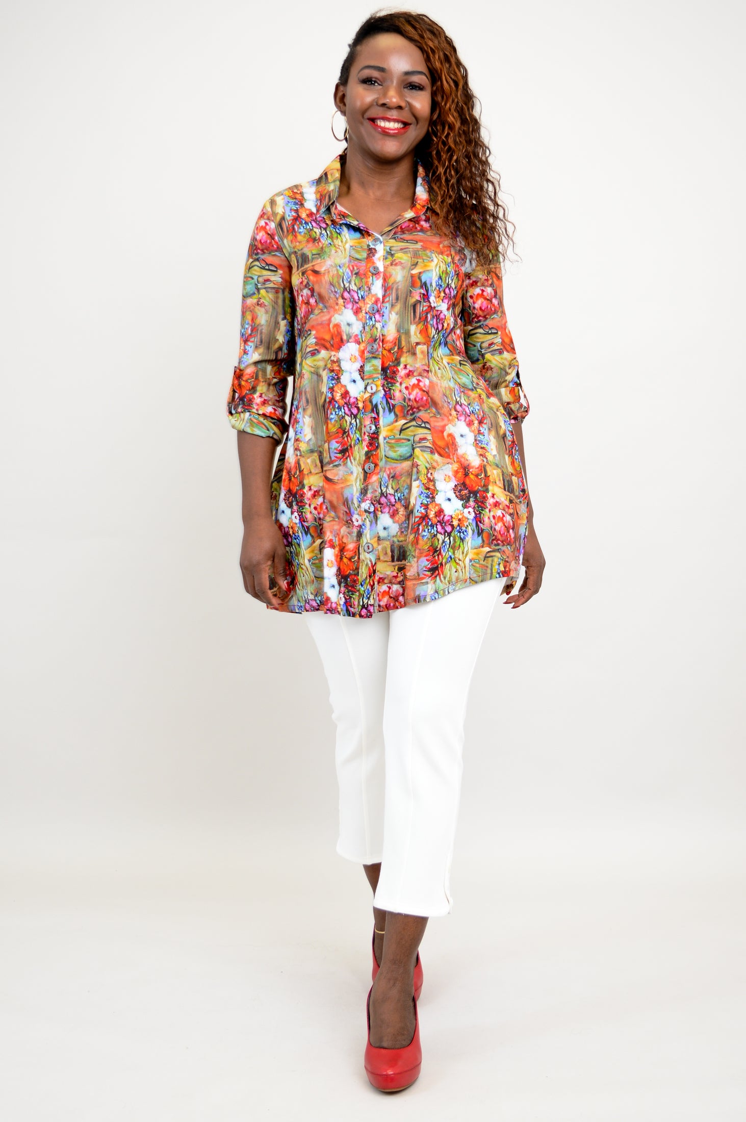 Celine Blouse - Gazette Style Linen Bamboo Shirt for Women | Elegant Summer Top for Office, Date Night & Casual Outings