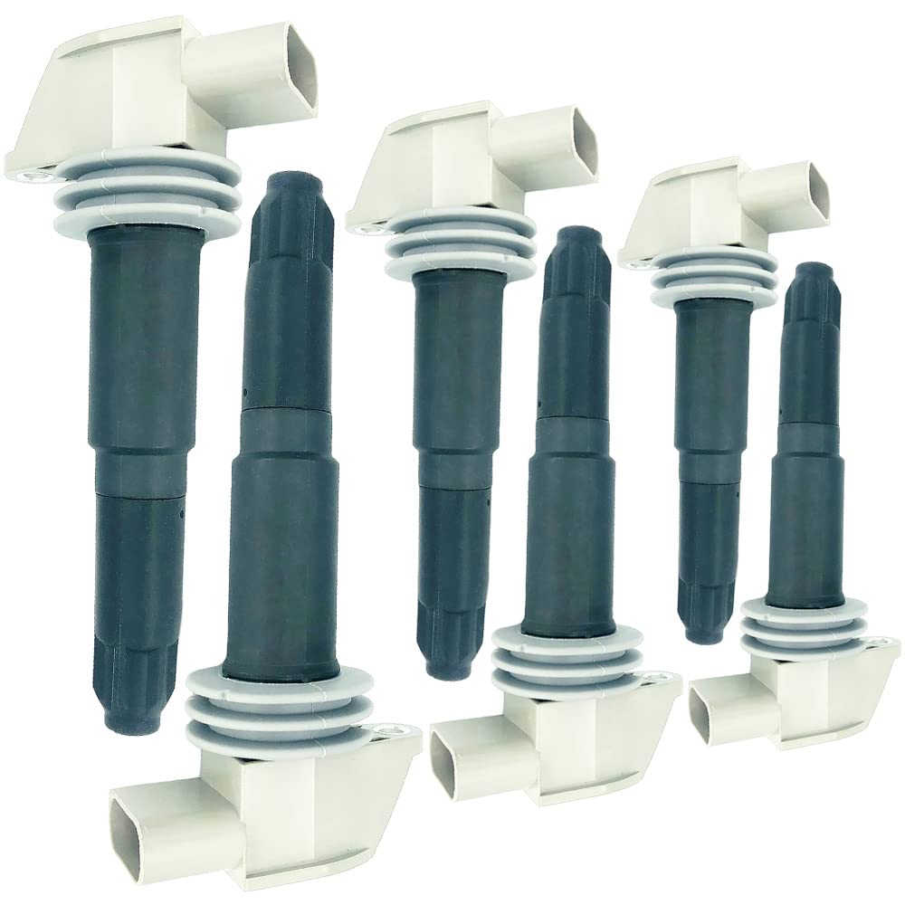 6-Pack Ignition Coil Set Compatible with Porsche 911/Boxster/Cayman (2008+) - Replaces OEM 9A160210407 & 5C1851 - Perfect for Performance Upgrades & Engine Maintenance