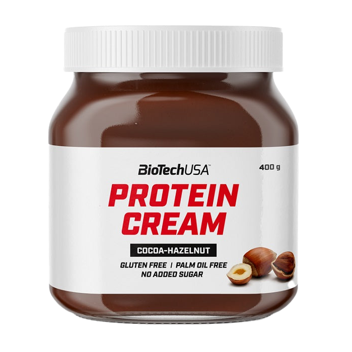BioTechUSA Protein Cream - Cocoa Hazelnut Flavor, 400g High Protein Spread | Perfect for Post-Workout Recovery, Healthy Snacking & Baking Protein Treats