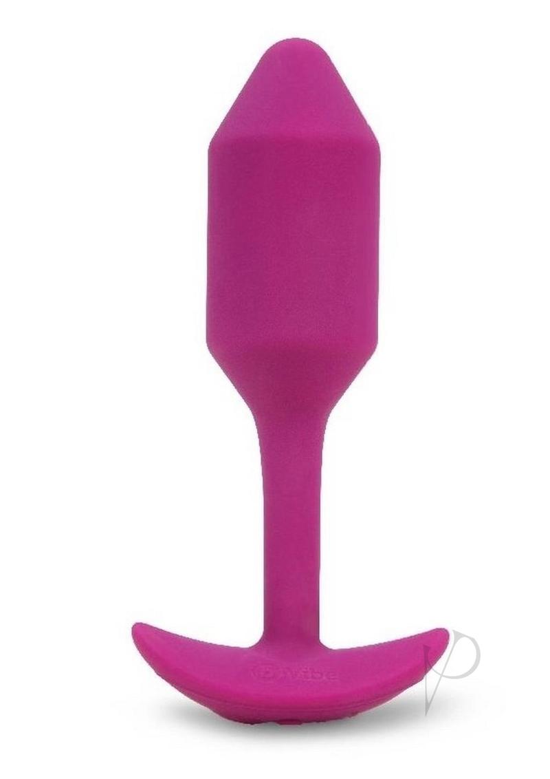 B Vibe Vibrating Snug Plug 2 - Rechargeable Silicone Anal Plug for Men & Women - Rose Color - Perfect for Couples Play & Solo Exploration