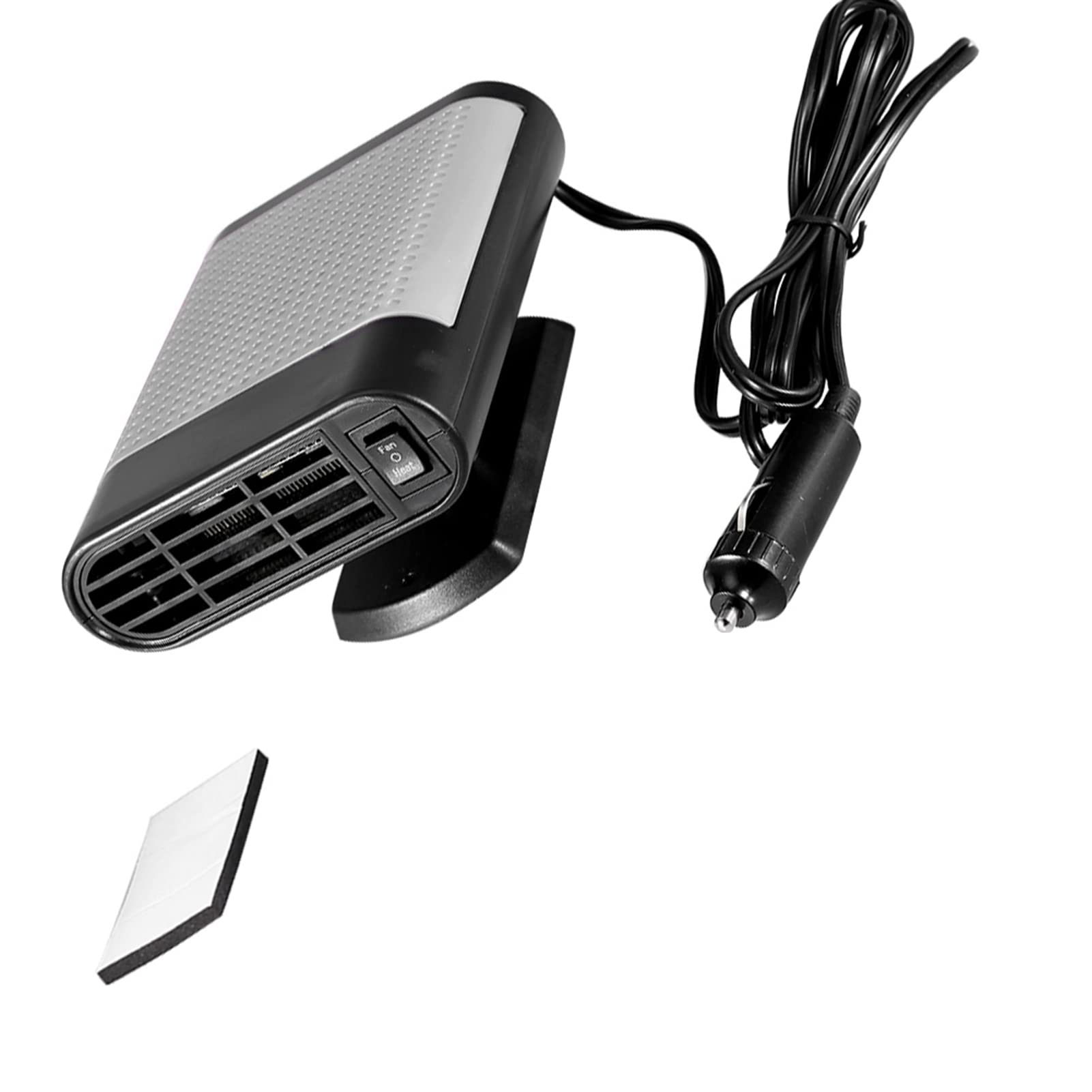 12V Portable Car Heater Fan Defroster - Electric Windshield Defogger & Demister for Fast Window Clearing - Compact 12V Vehicle Window Heater with Quick Heating Technology (Grey) - Perfect for Winter Driving, Camping & Emergency Roadside Use