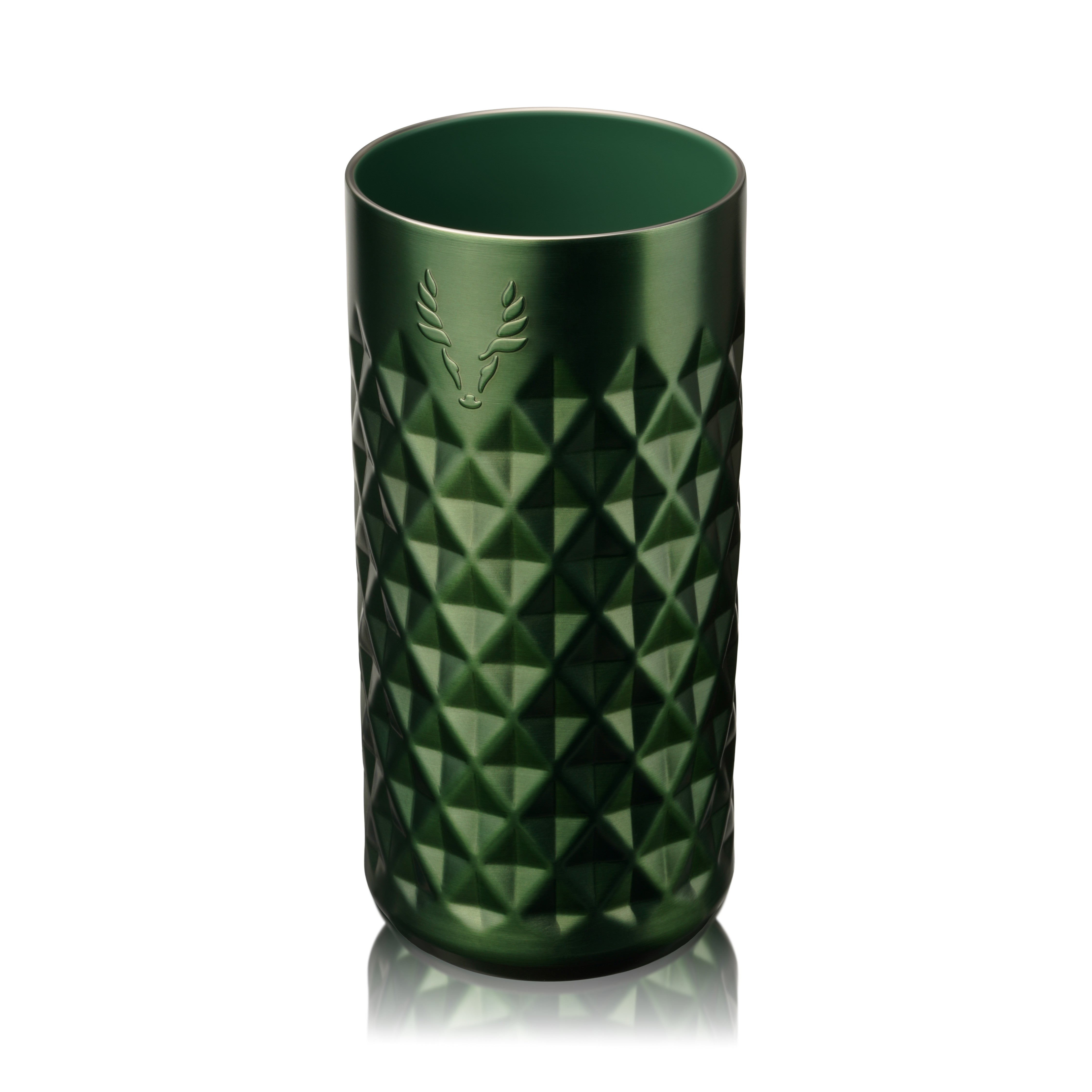 Premium Stainless Steel Highball Tumbler - 20oz Insulated Satin Green Cup for Iced Coffee, Cocktails & Outdoor Adventures | BPA-Free, Sweat-Proof, Durable Drinkware for Home, Office & Travel