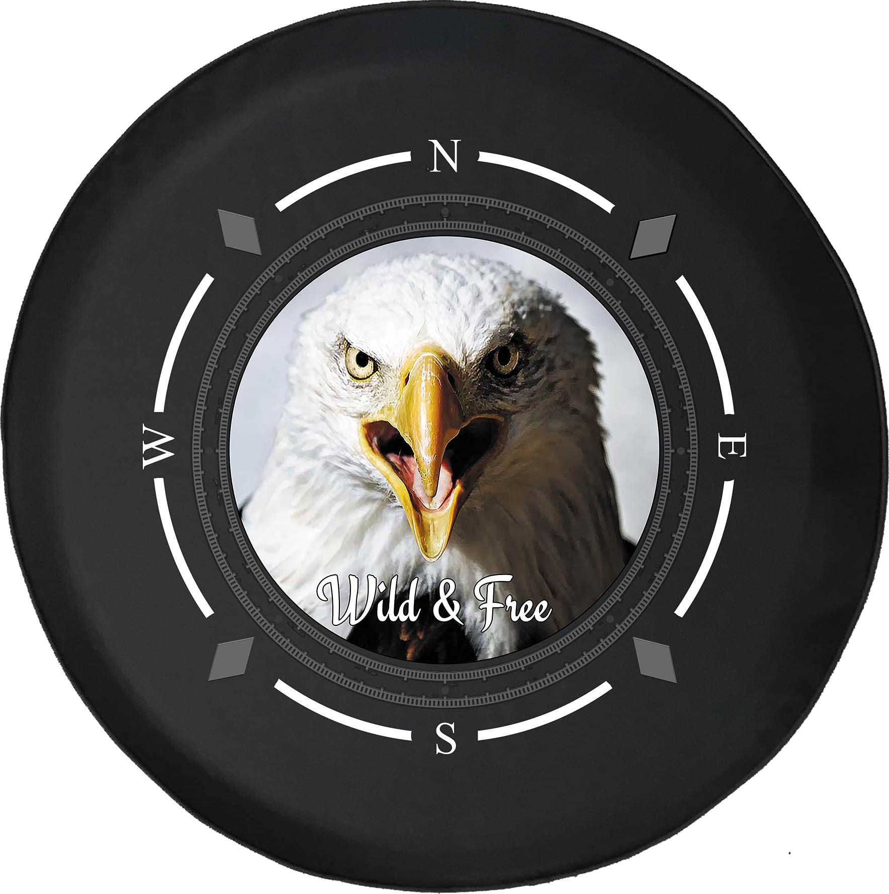 Patriotic American Eagle Spare Tire Cover - Waterproof & UV Resistant Wheel Cover for SUV, Trailer, RV & Most Vehicles - Perfect for Off-Road Adventures & Camping Trips