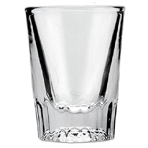 Anchor Hocking 2 oz Round Shot Glass with Heavy Base - Clear Glass Barware for Cocktails, Whiskey, and Party Drinks