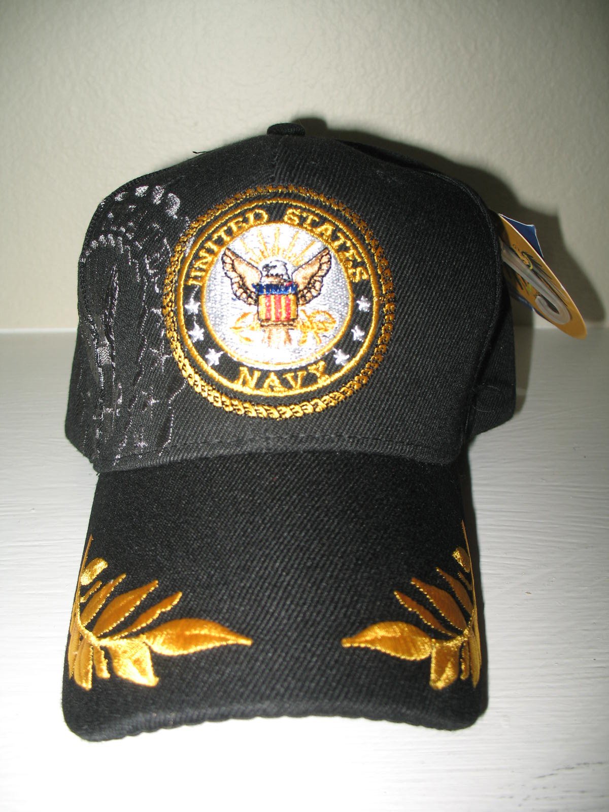 US Navy Active Duty Shadow Eggs Feather Seal Hat Cap - Military Style Black Baseball Cap for Outdoor, Hunting & Casual Wear