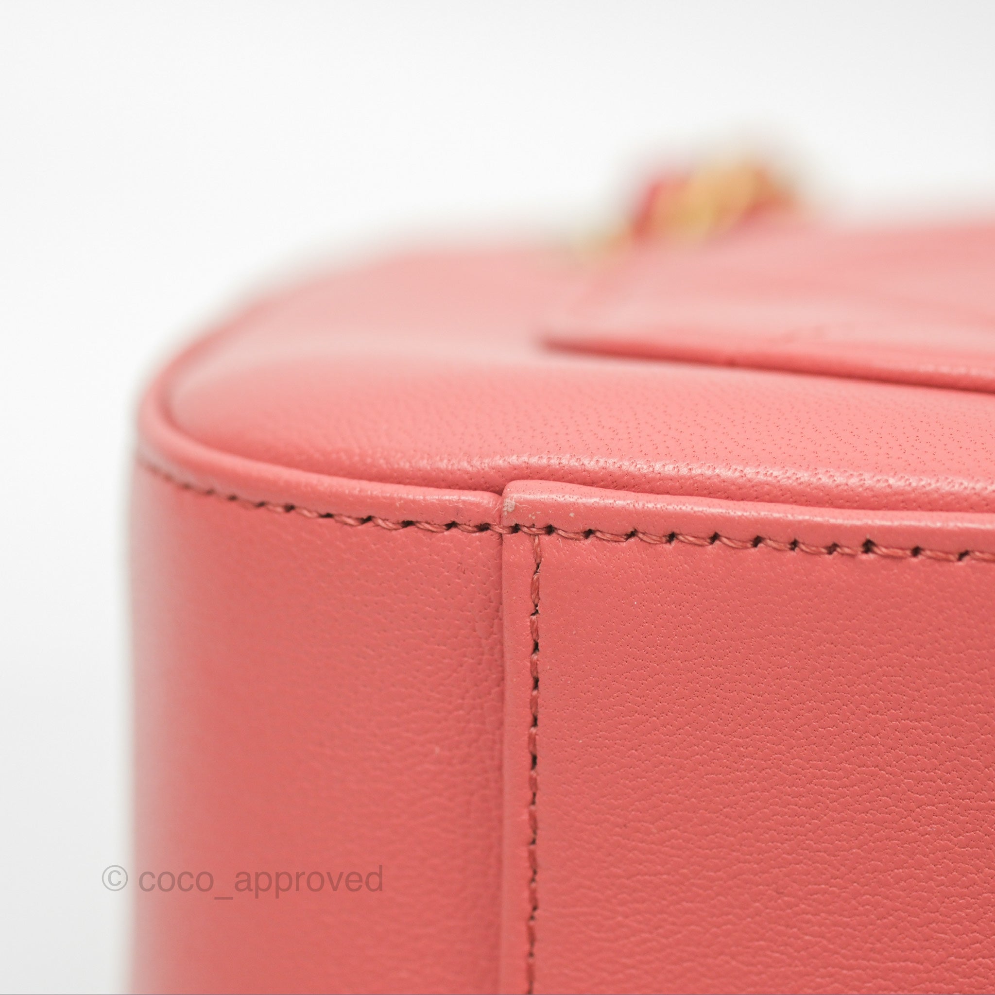 Chanel Pink Goatskin Camera Bag with Aged Gold Chain Strap - Luxury Crossbody Bag for Women, Perfect for Parties & Date Nights