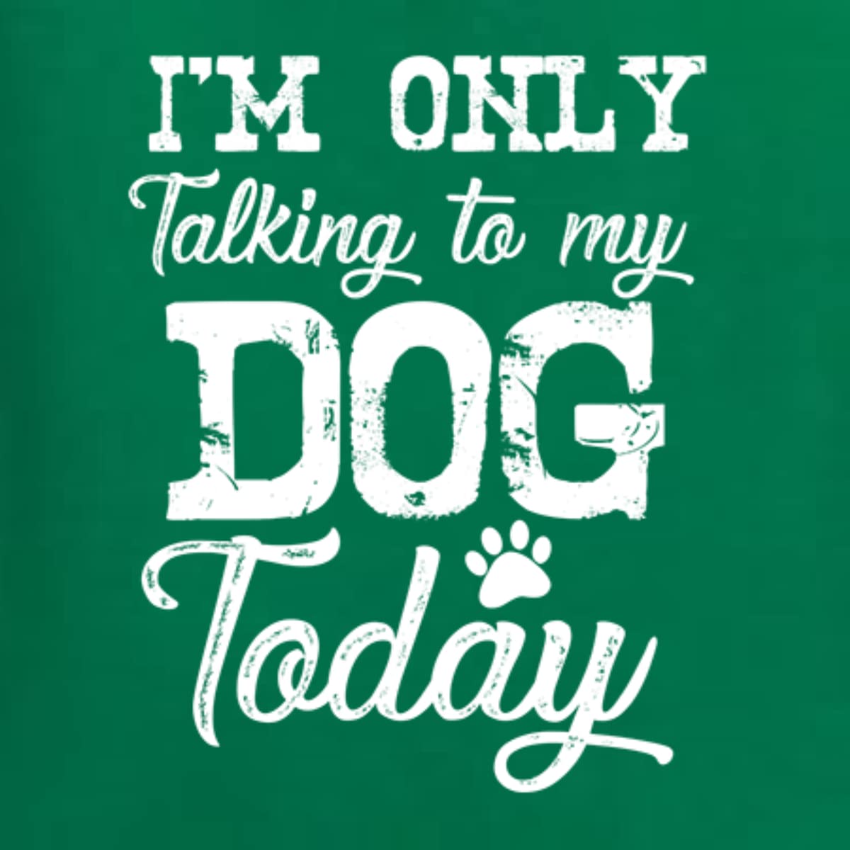 Wild Bobby 'I'm Only Talking to My Dog Today' Funny Dog Lover Graphic Hoodie - Unisex Pullover Sweatshirt for Pet Owners, Dog Walking & Casual Wear