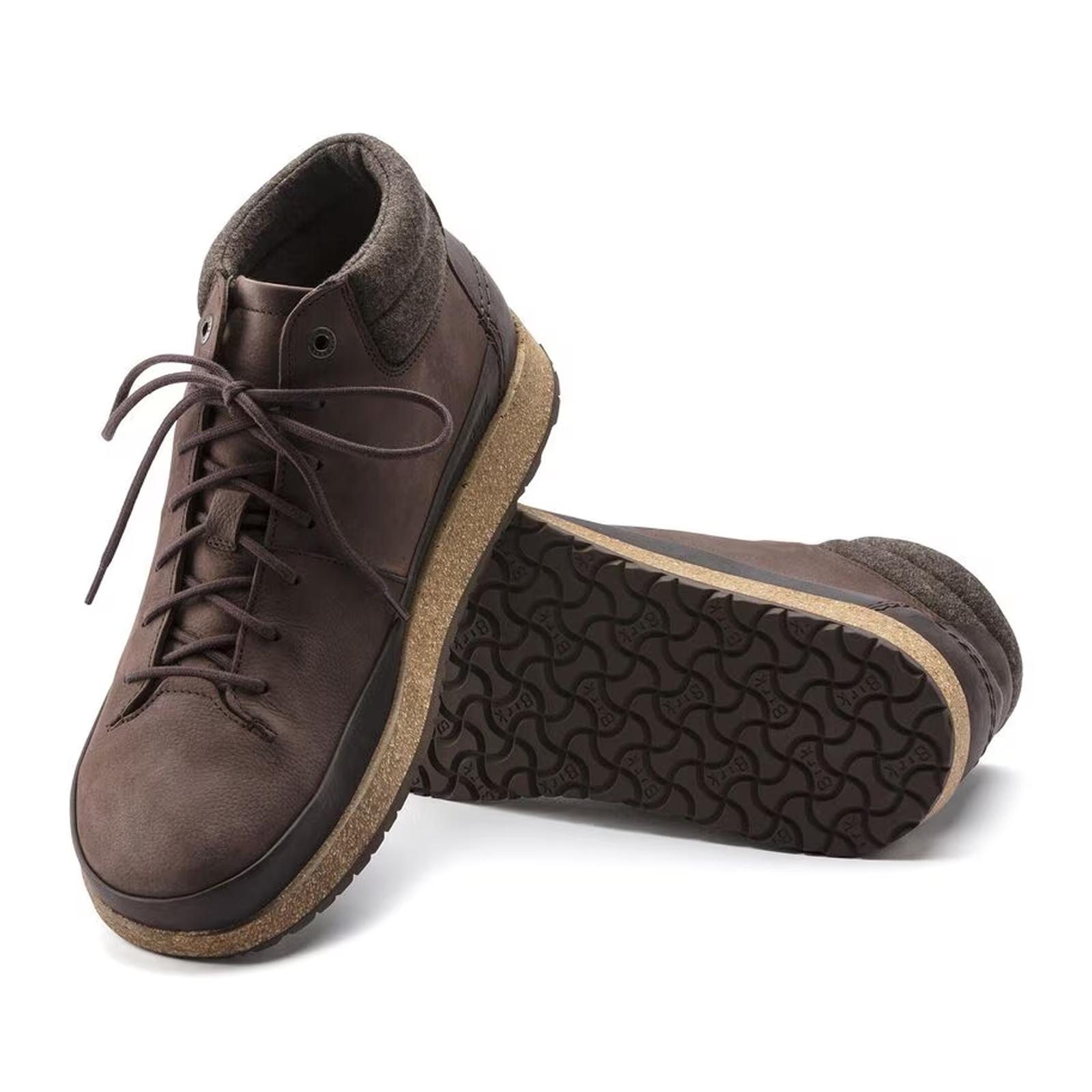 Birkenstock Honnef High Lace Up Ankle Boots for Men & Women - Roast Oiled Leather - Comfortable & Durable Unisex Boots for Hiking, Work & Everyday Wear