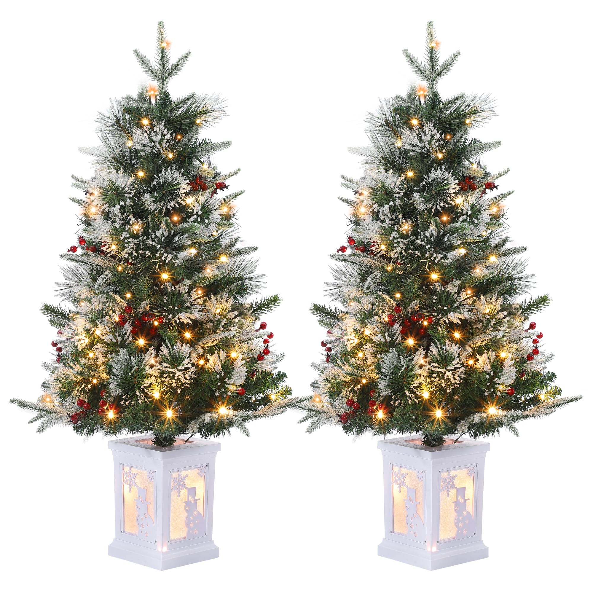 GARVEE 3 FT Pre-Lit Artificial Christmas Tree with 78 Warm White LED Lights & Battery-Powered Illuminated Base - Perfect for Home, Office, and Holiday Party Decorations