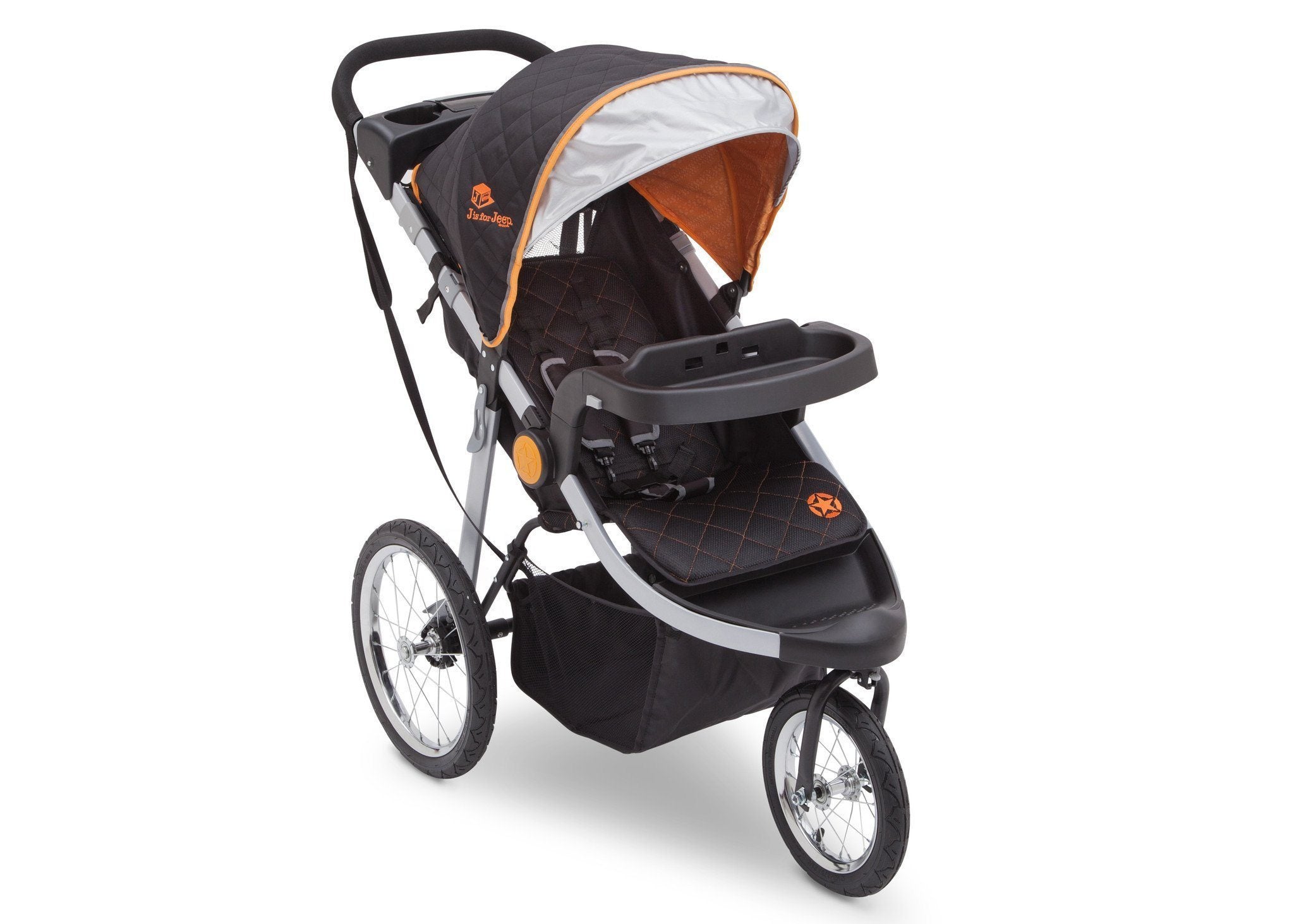 J is for Jeep® Brand All-Terrain Jogging Stroller for Cross-Country Running - Perfect for Outdoor Adventures, Trail Jogging & Family Walks