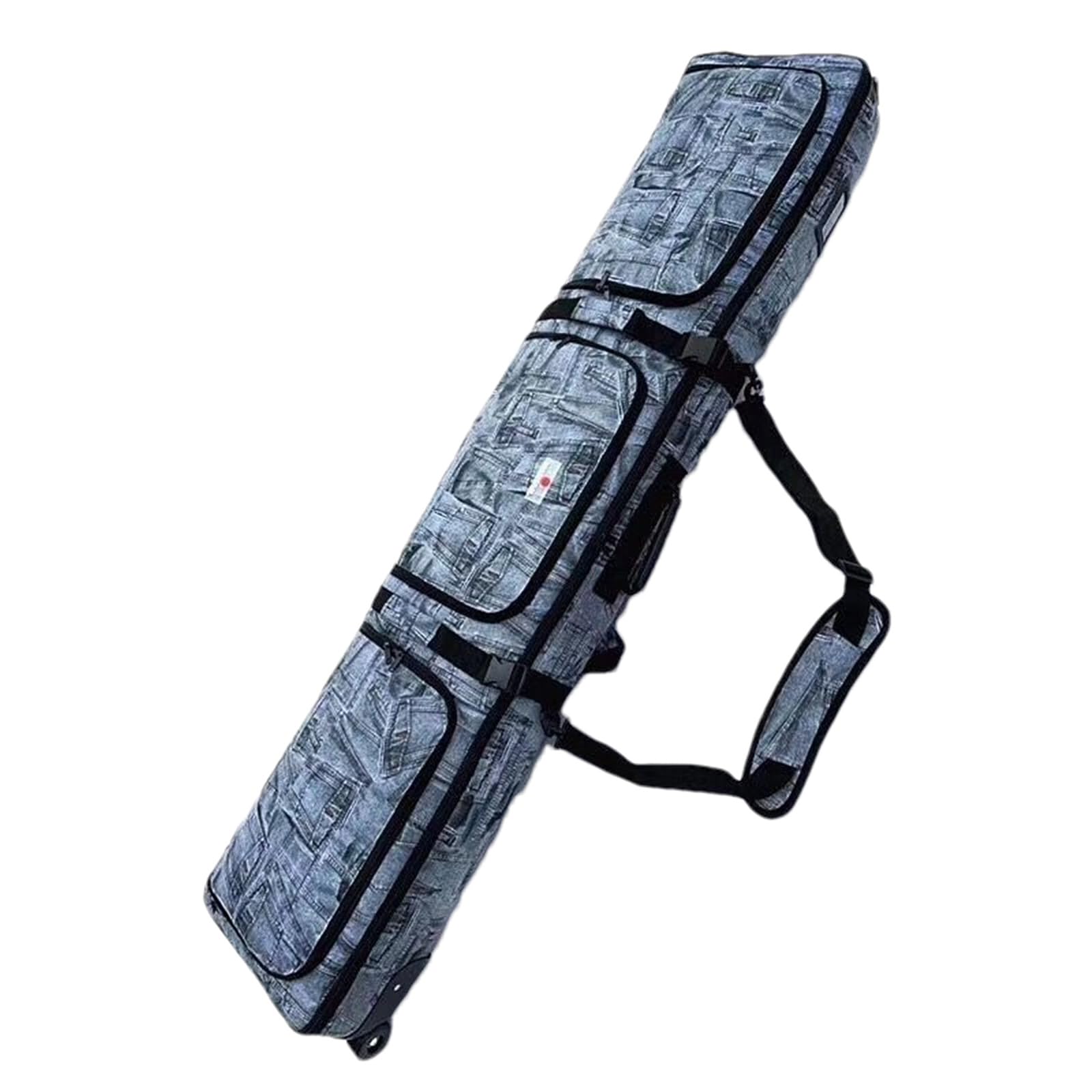 **Premium Padded Snowboard Bag with Wheels - Double Rolling Ski Travel Bag for Single Snowboard, Boots, Helmet & Clothes - Foldable & Durable for Air Travel & Winter Sports**    *Perfect for Air Travel, Ski Trips, Snowboarding Vacations & Gear Protection*