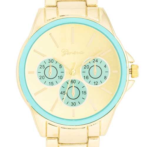 Luxury Chrono Gold Metal Watch for Men - Waterproof Stainless Steel Analog Wristwatch - Perfect for Business, Formal Events & Everyday Wear