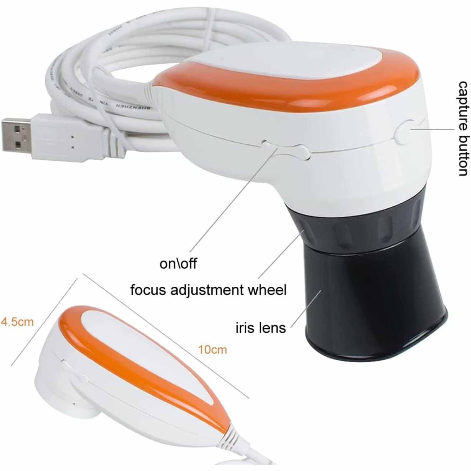 DaMga 30X Iris Analysis Camera with 5.0MP USB Detector - High Resolution 2560x1920 Iridology Camera with Left/Right Lamp & Analysis Software - Perfect for Eye Health Diagnosis, Alternative Medicine Practice, and Holistic Wellness Assessment