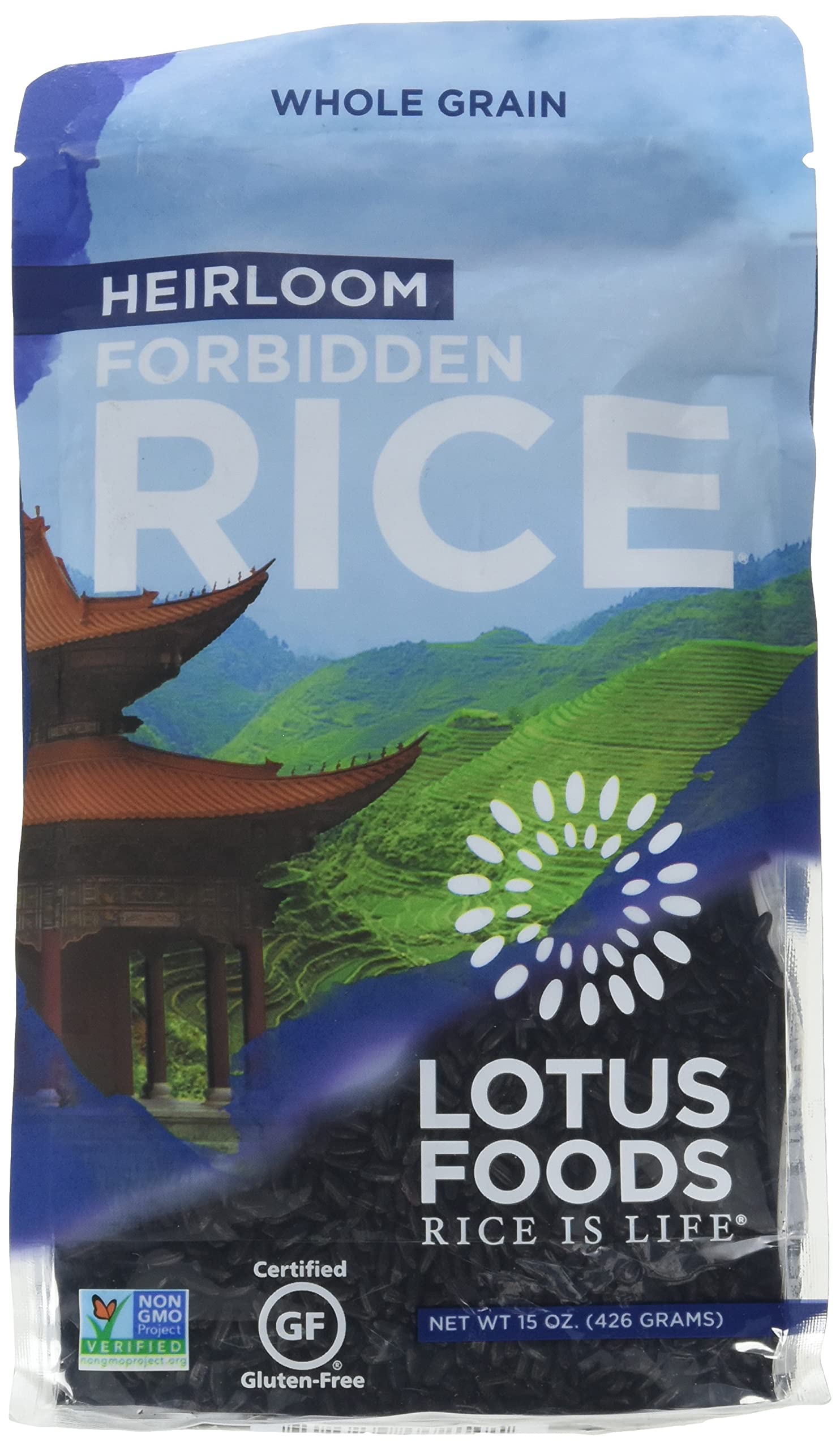 Organic Forbidden Rice by Lotus Foods - 15oz | Premium Black Rice for Healthy Meals, Buddha Bowls & Asian Cuisine