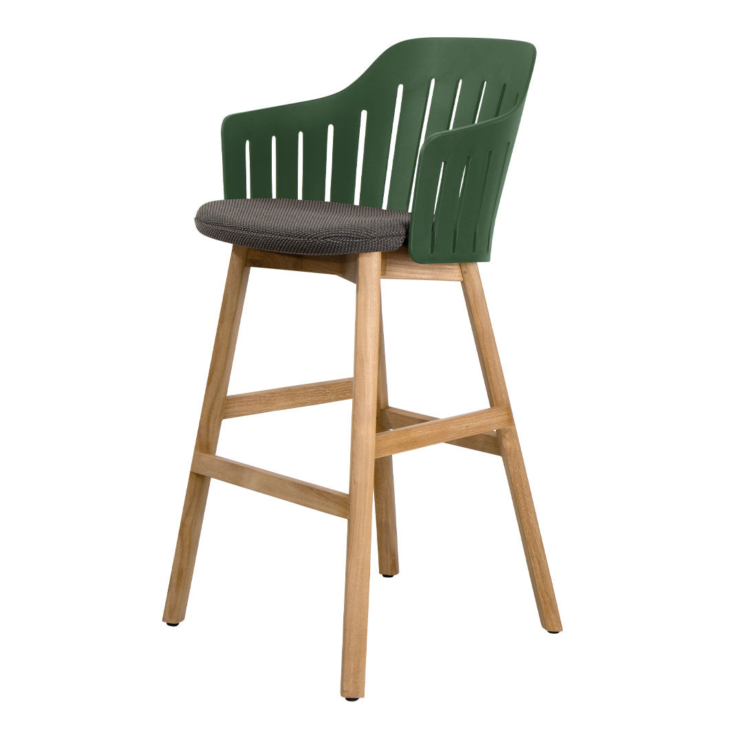 Premium Outdoor Bar Stool with Comfortable Seat Cushion & Durable Wood Base - Perfect for Patio, Deck, Backyard, and Poolside Relaxation
