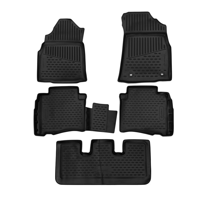 Premium 3D Rubber Floor Mats for Toyota Fortuner 1st Gen AN50/AN60 (2012-2015) - 5-Piece Set - Heavy Duty & Custom Fit - Perfect for Off-Road, Daily Commute & Family Trips