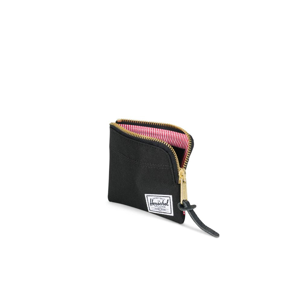 Herschel Johnny Wallet - Slim RFID Blocking Leather Bifold Wallet for Men - Black - Perfect for Everyday Carry, Travel & Minimalist Lifestyle