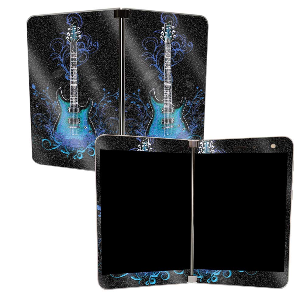 MightySkins Glossy Glitter Skin Cover for Microsoft Surface Duo - Guitar Design | Scratch-Resistant Protective Case with Durable High-Gloss Finish | Easy to Apply & Remove | Made in USA | Perfect for Daily Use, Travel & Style Protection