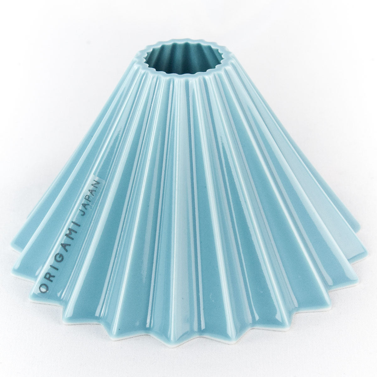 ORIGAMI Ceramic Coffee Dripper - Matte Blue Pour Over Brewer for Specialty Coffee | Perfect for Home Brewing, Coffee Shops & Gifts