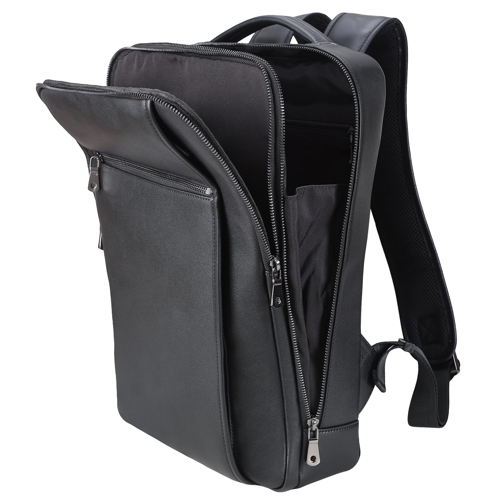 Slim Genuine Leather Business Backpack for 15.6