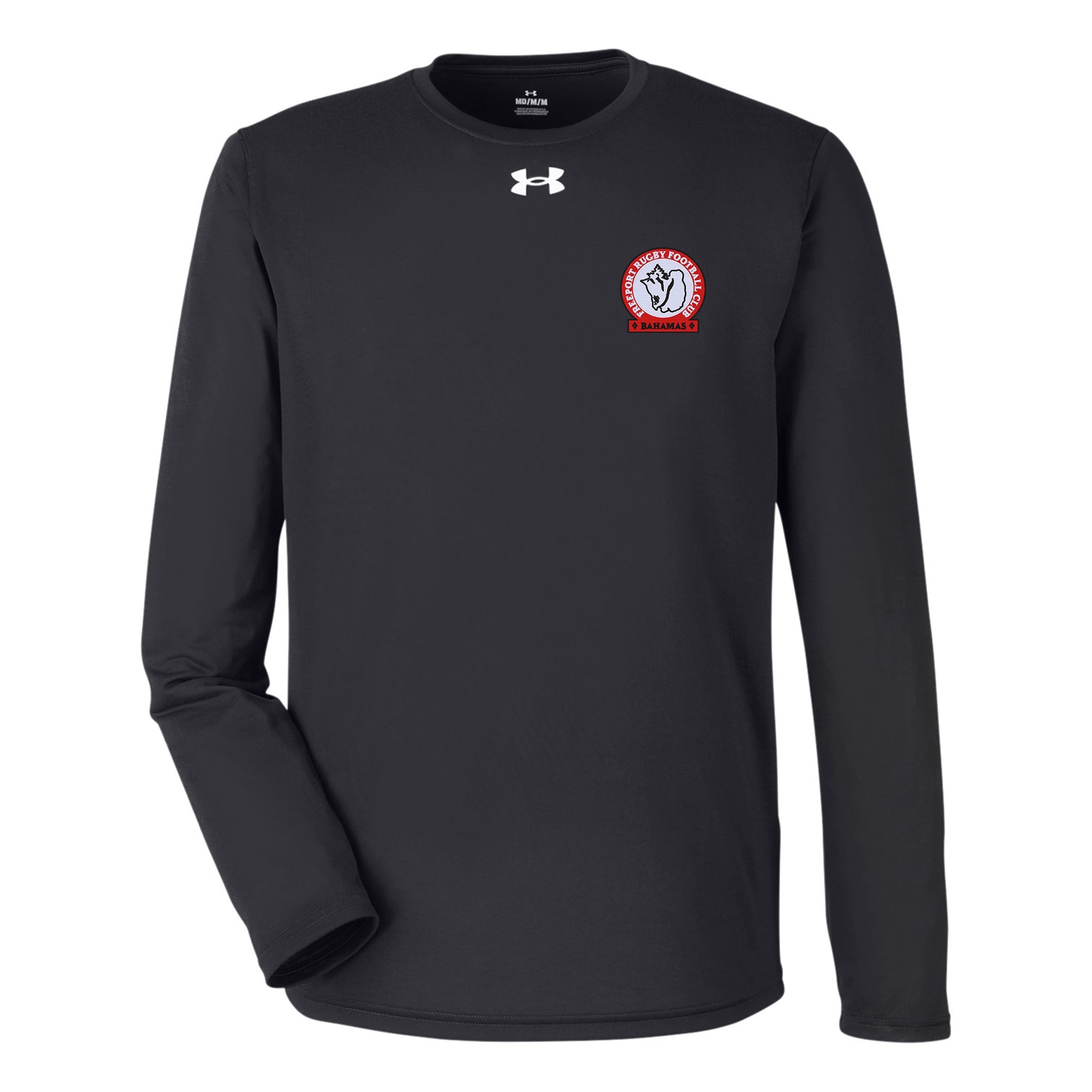 Freeport RFC UA Team Tech Long Sleeve T-Shirt for Men - Moisture Wicking Performance Shirt for Rugby Training & Outdoor Sports