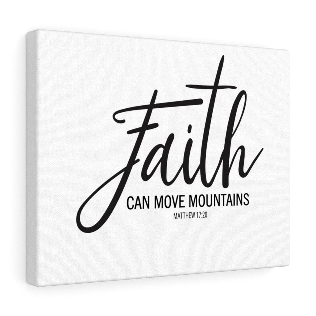 Christian Wall Art with Bible Verse Matthew 17:20 - Inspirational Scripture Print for Home Decor, Ready to Hang Faith-Based Gift for Wedding, Housewarming & Church (Express Your Love)