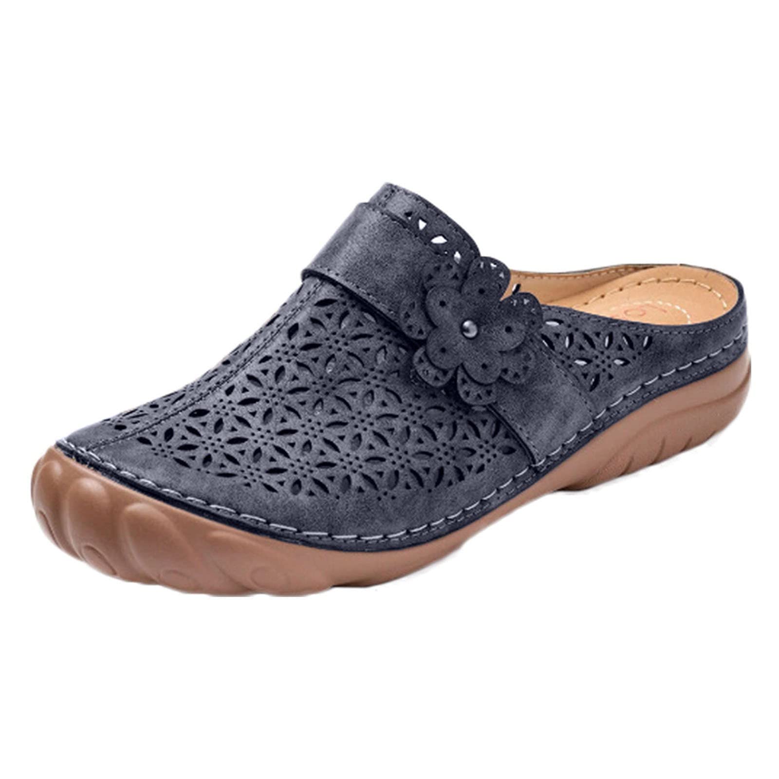 AYASO Women's Slip On Mule Slippers - Breathable Transparent Casual Shoes for Summer | Comfortable House Slippers for Indoor/Outdoor Wear, Beach, Poolside & Relaxing at Home