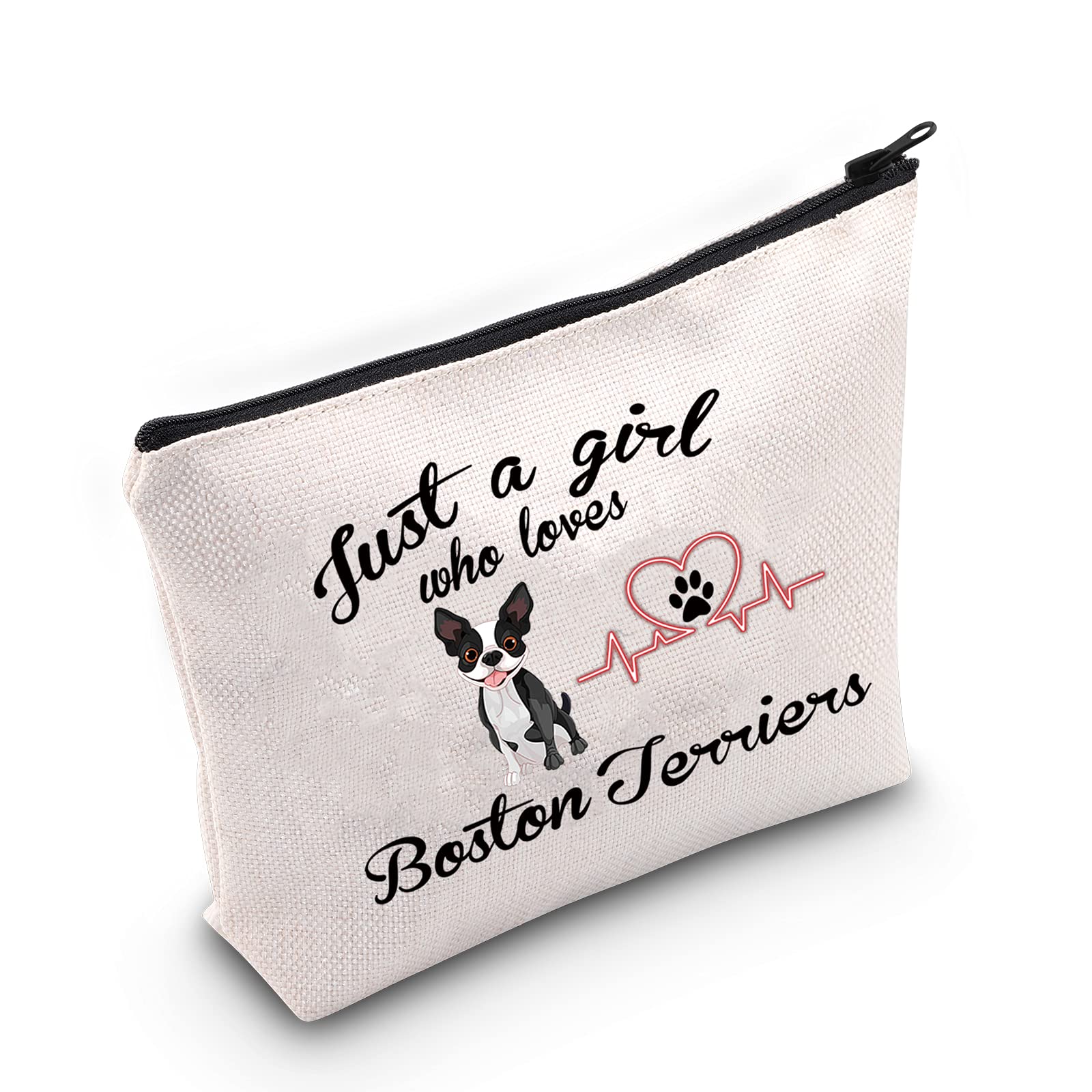 Boston Terrier Makeup Bag for Women | Cute Cosmetic Pouch with Zipper | Perfect Travel Toiletries Organizer | Ideal Gift for Boston Terrier Lovers | Great for Travel, Gym & Daily Use