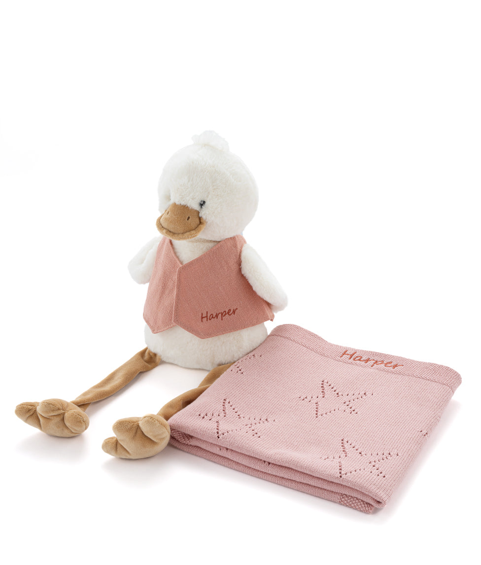 Big Bill & Star Blanket Bundle - Soft Pink Cozy Blanket Set for Bed, Couch & Outdoor Use - Perfect for Home Decor, Gifts & Camping