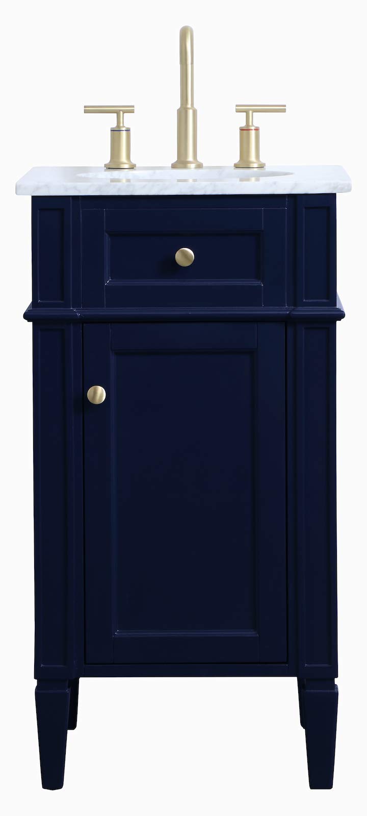 18 Inch Single Bathroom Vanity in Blue - Modern Small Space Vanity with Sink | Perfect for Apartments, Guest Bathrooms & Powder Rooms