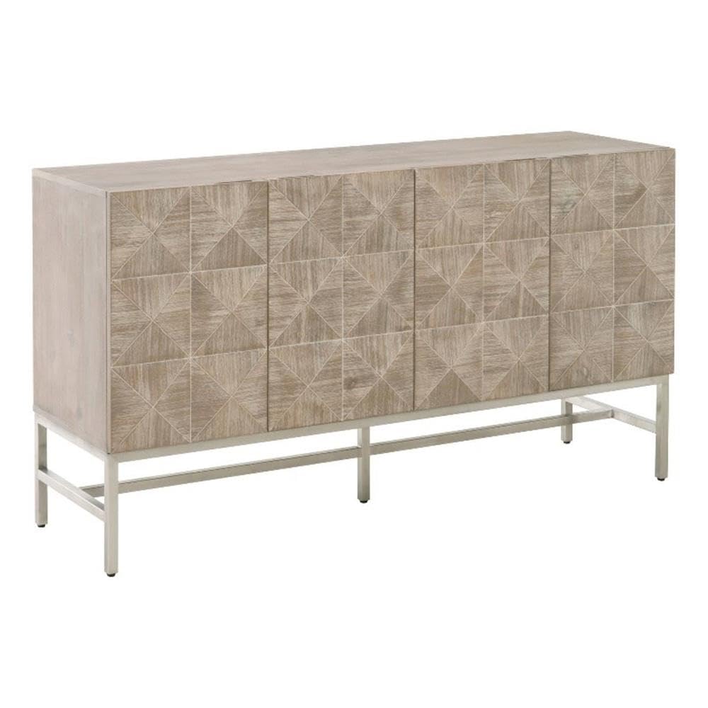 Gray Atlas Wood Media Sideboard by Star International Furniture - Stylish TV Stand & Storage Cabinet for Living Room & Entertainment Center
