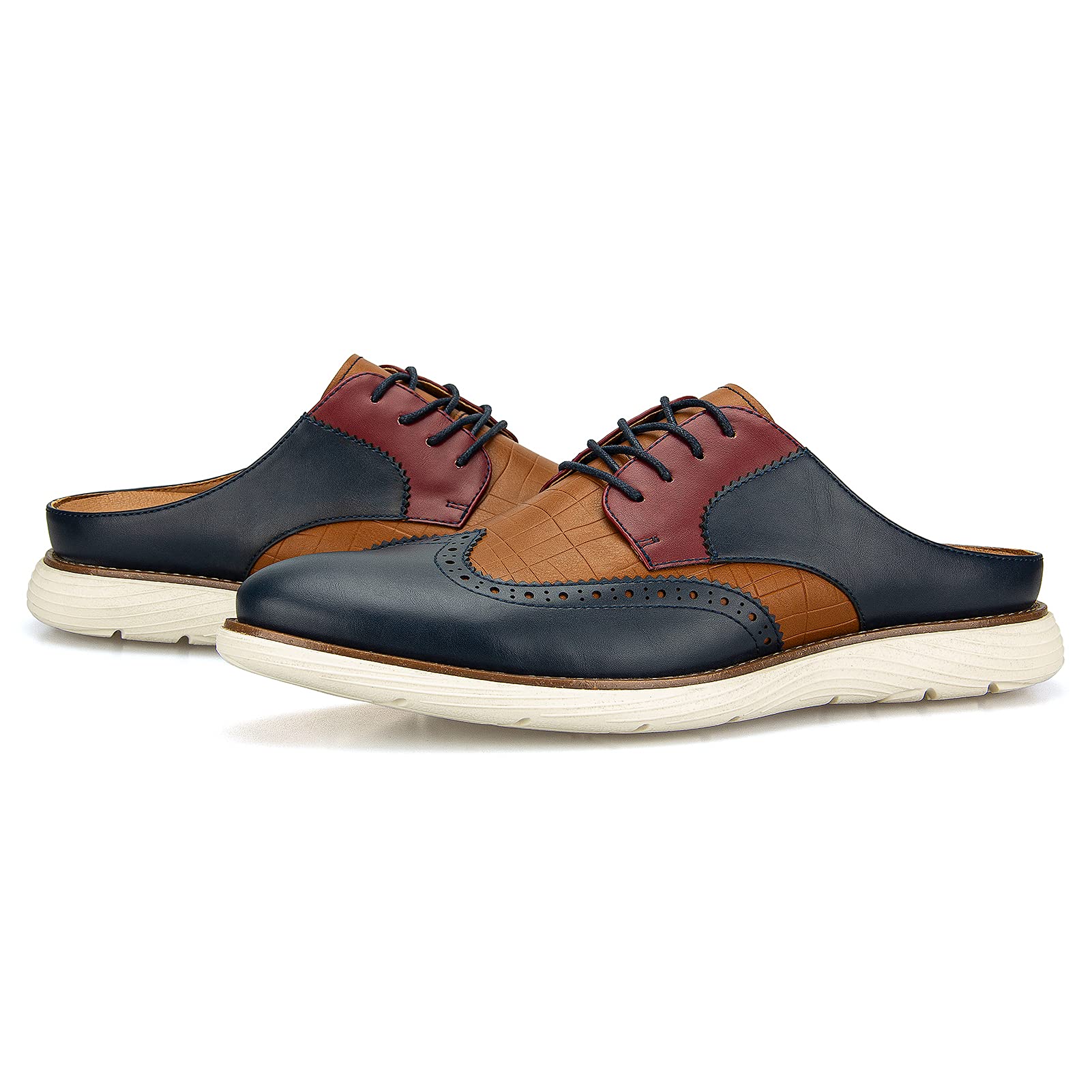 Meijiana Men's Backless Loafers - Breathable Open Back Casual Slippers for Summer | Comfortable Slip-On Shoes for Home, Beach & Outdoor Wear