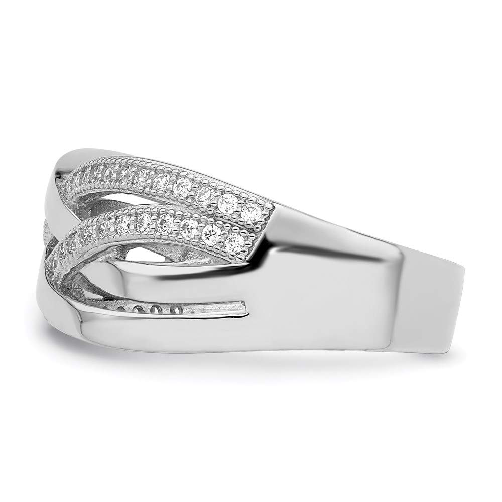 925 Sterling Silver Cubic Zirconia Ring for Women - Sparkling Embers Design, Elegant Fine Jewelry Gift for Her - Perfect for Anniversaries, Birthdays & Special Occasions